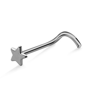 Star S316L Curved Nose Stud SSNSKB-06